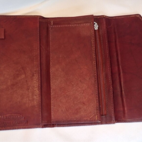 Marshal Burgundy Wallet & Checkbook - Picture 5 of 8